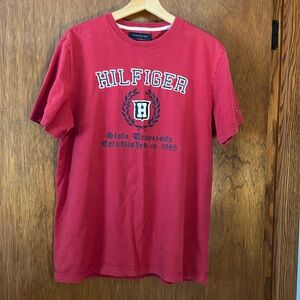 Vintage Tommy Hilfiger Red S/S Tee “Hilfiger” State University